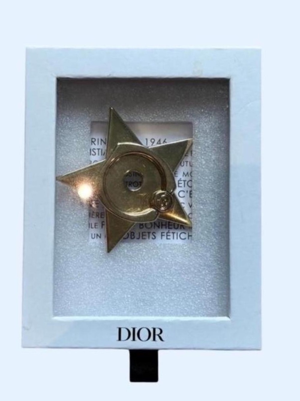 Dior Gold Star Keyring Phone Holder Charm